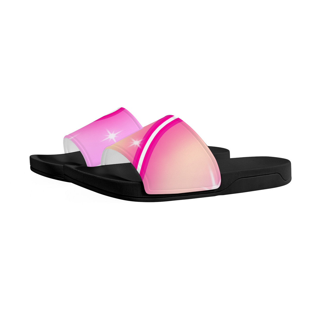 DA-D30 Slide Sandals - Black-Pink