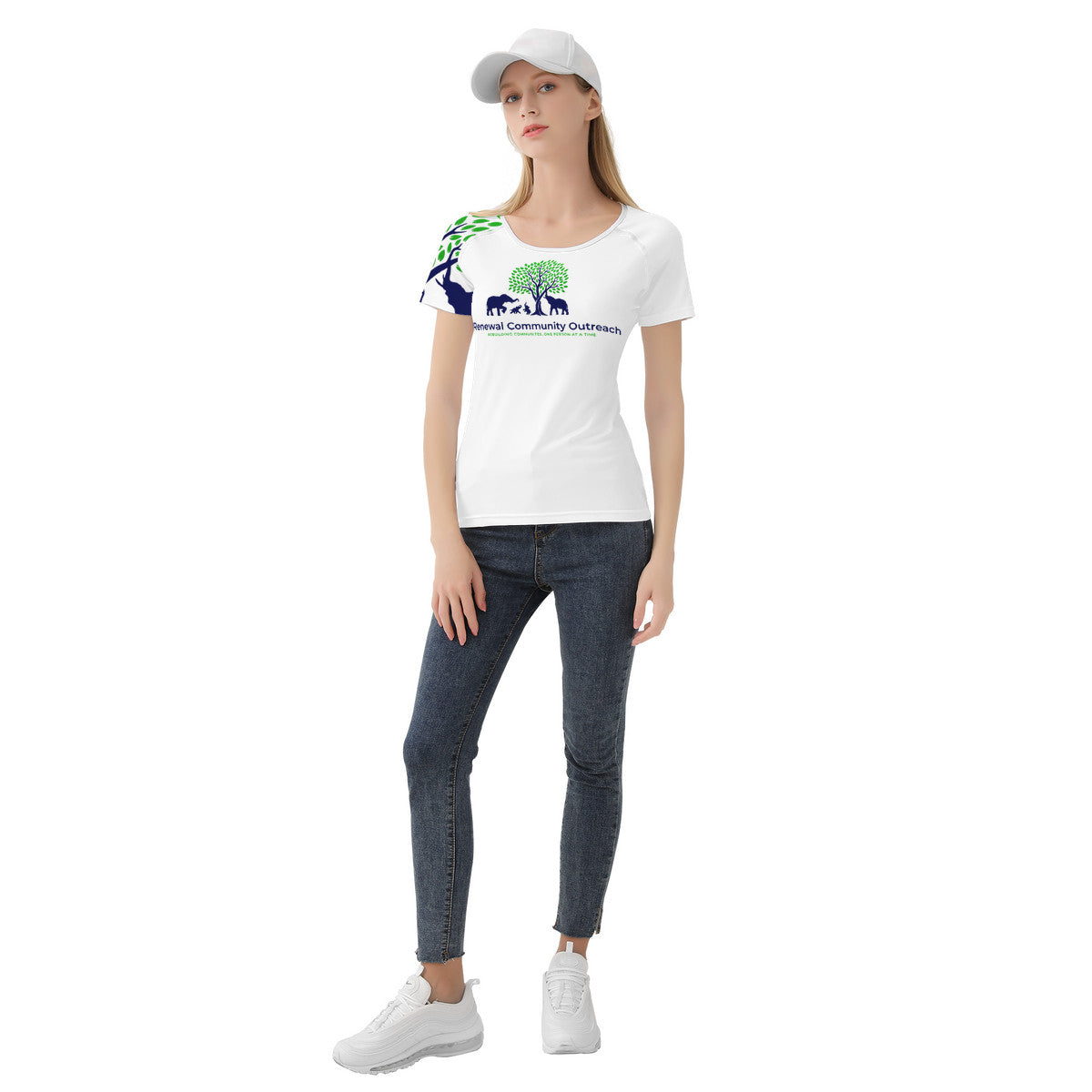 RCO-D65 Women's All-Over Print T shirt-White