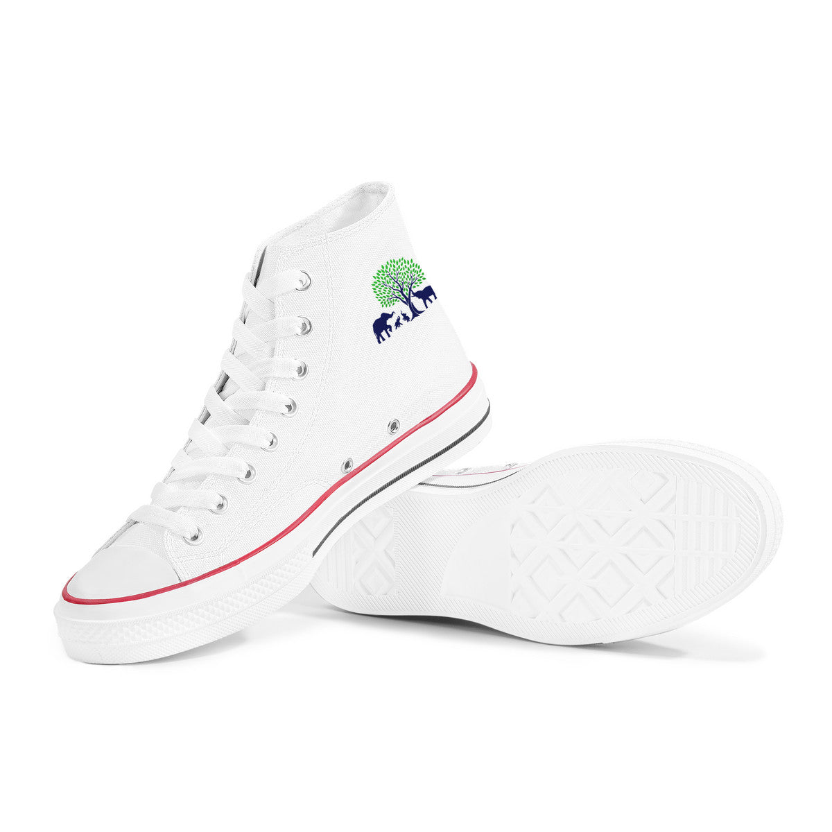 RCO-D70 High Top Canvas Shoes - White