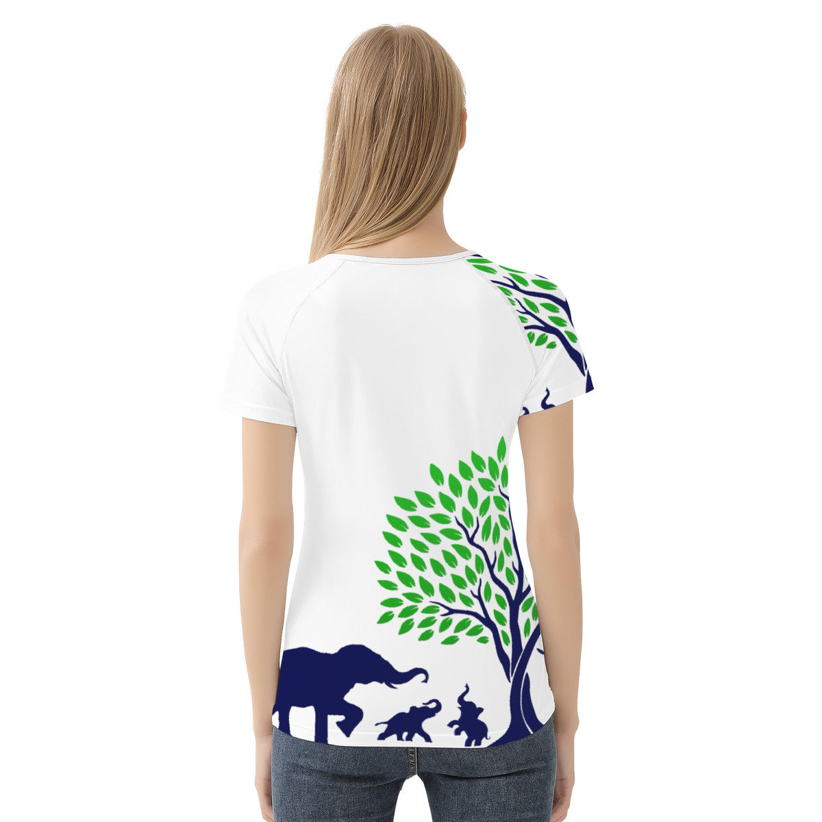 RCO-D65 Women's All-Over Print T shirt-White