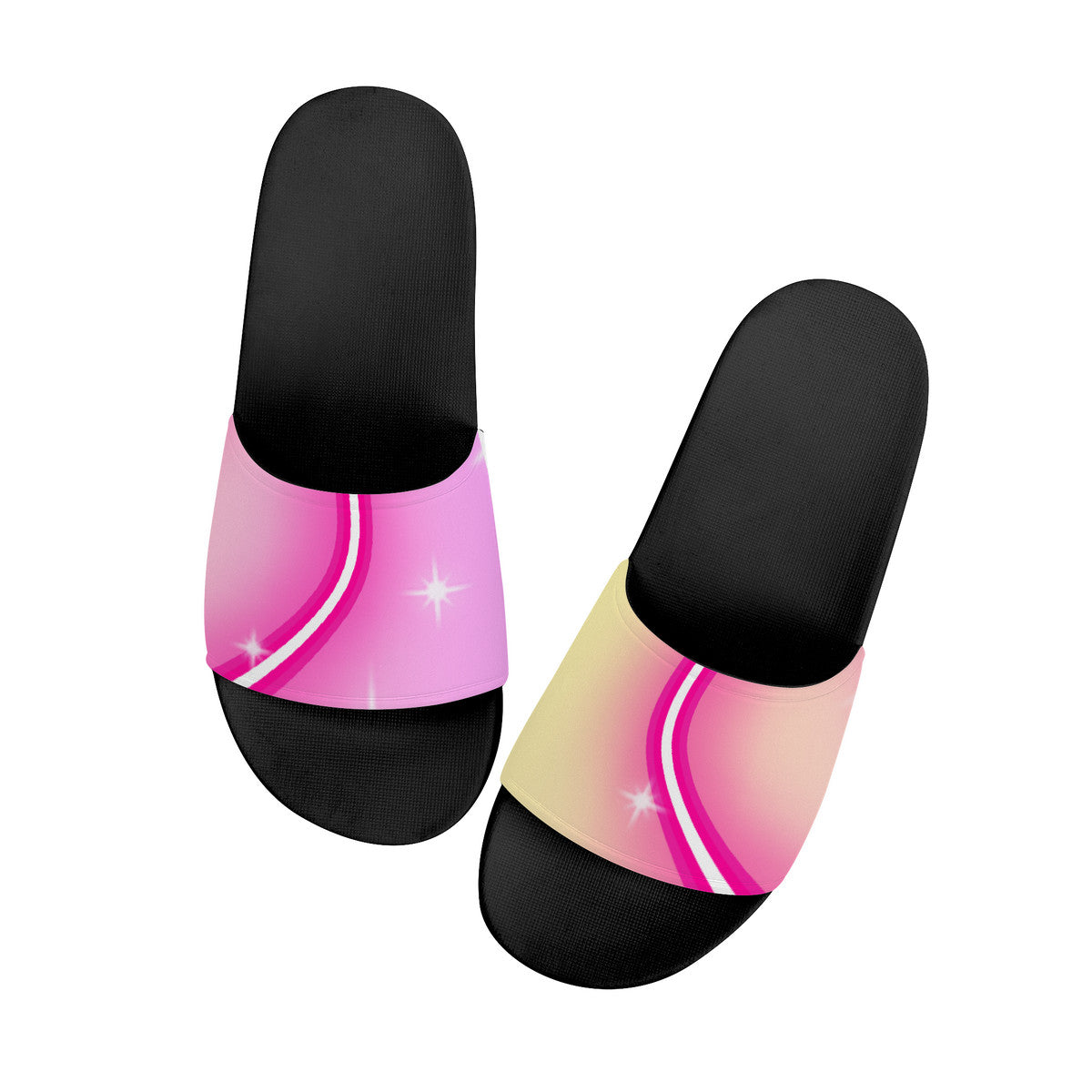 DA-D30 Slide Sandals - Black-Pink