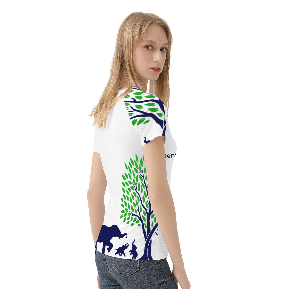 RCO-D65 Women's All-Over Print T shirt-White